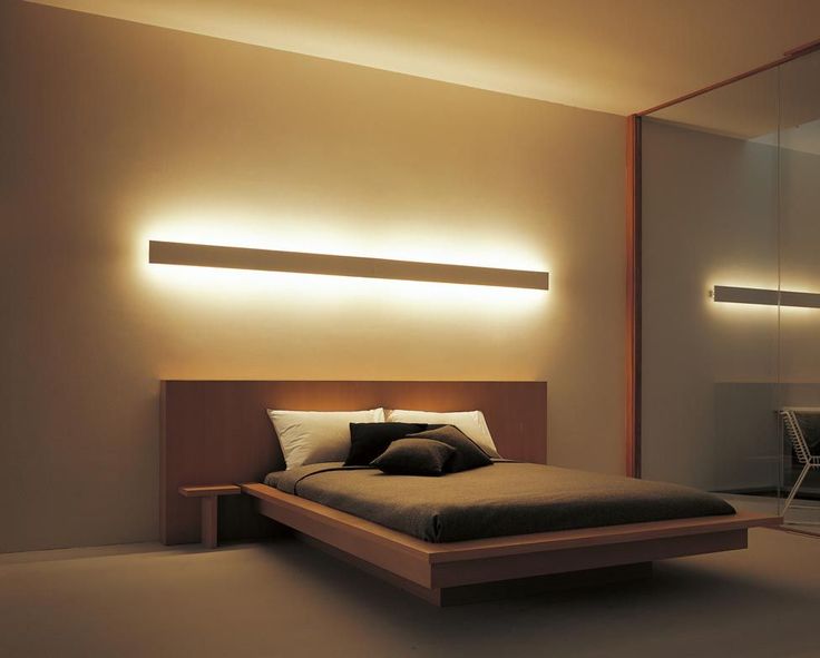 LED T profil osvětlení ložnice nad postelí